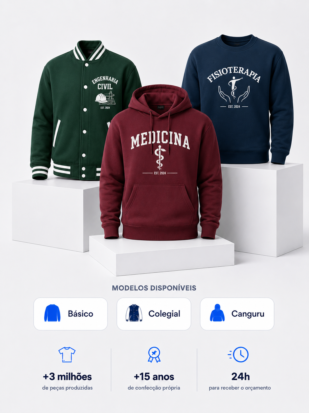 Moletom personalizado para faculdade
